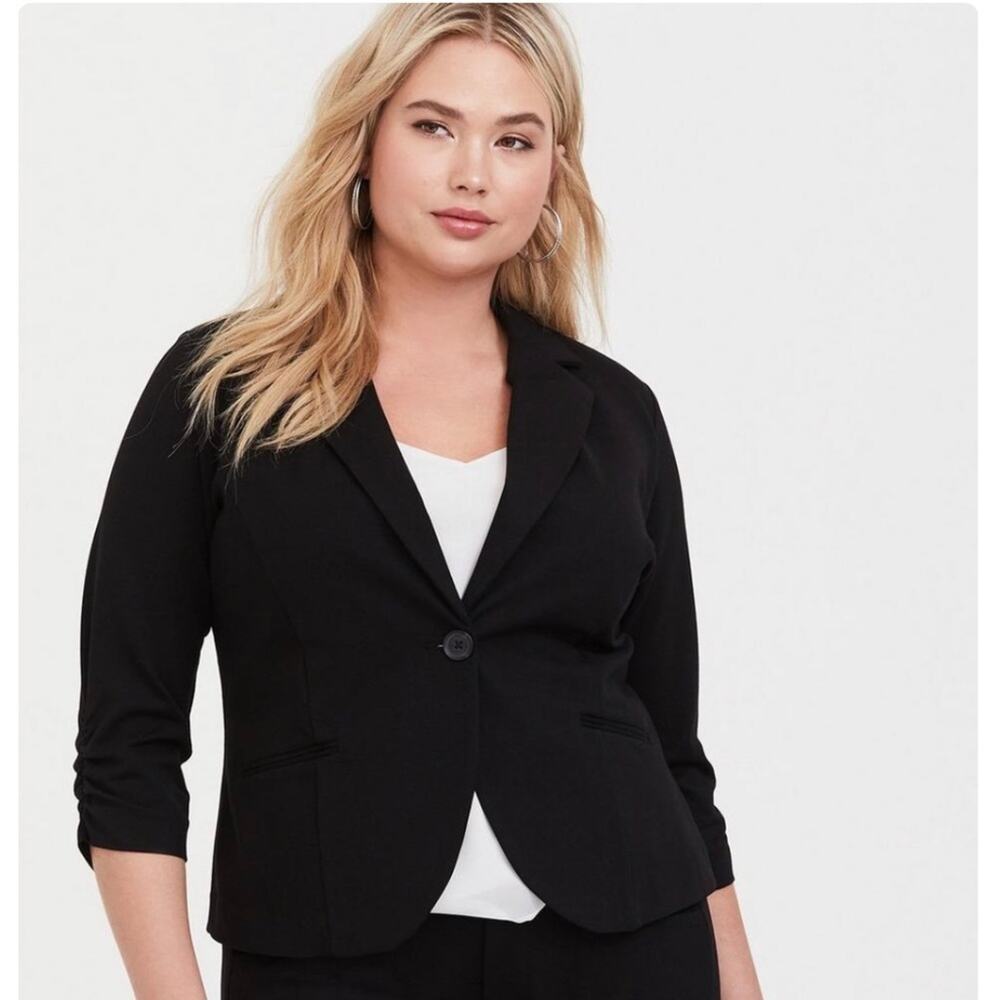 TORRID Studio Ponte Tailored Fit Blazer
